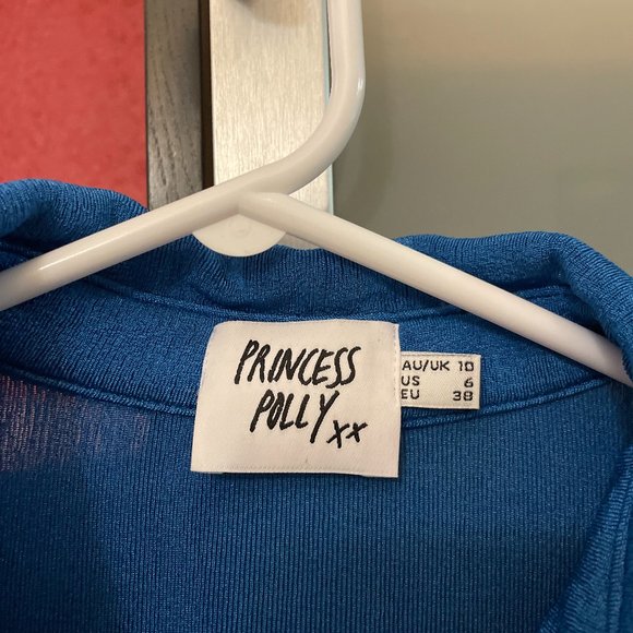 PRINCESS POLLY ELODY LONG SLEEVE TOP- BLUE - Picture 3 of 4